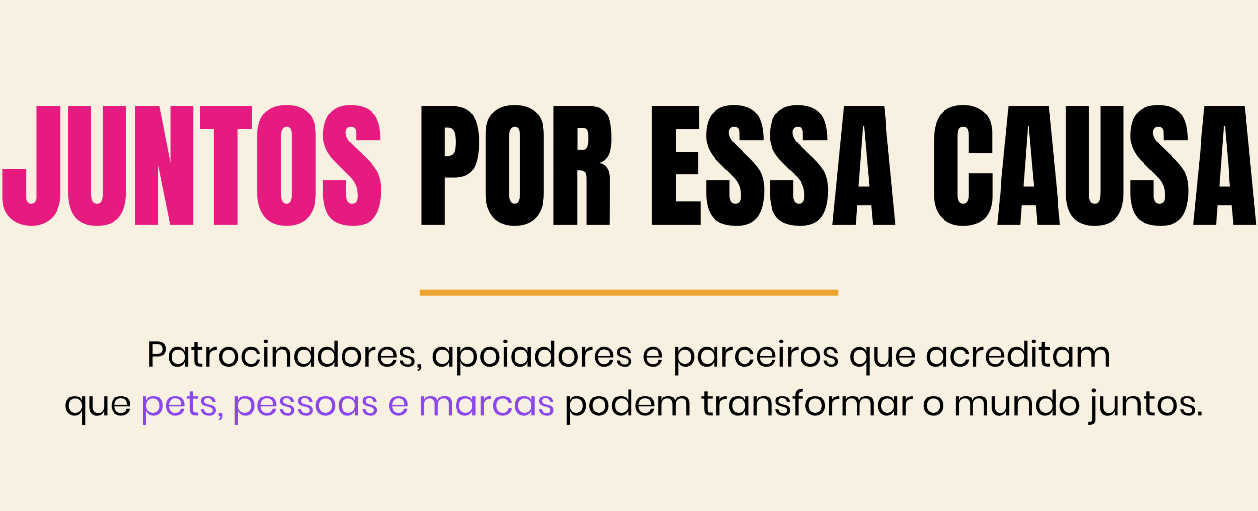 Juntos por essa causa